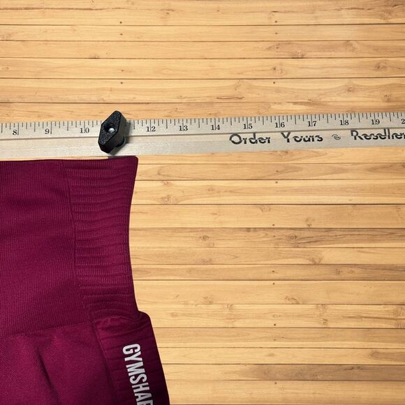 Gymshark Womens‎ Energy + Seamless Leggings XS Beet Cropped READ DESC Activewear - Picture 10 of 11
